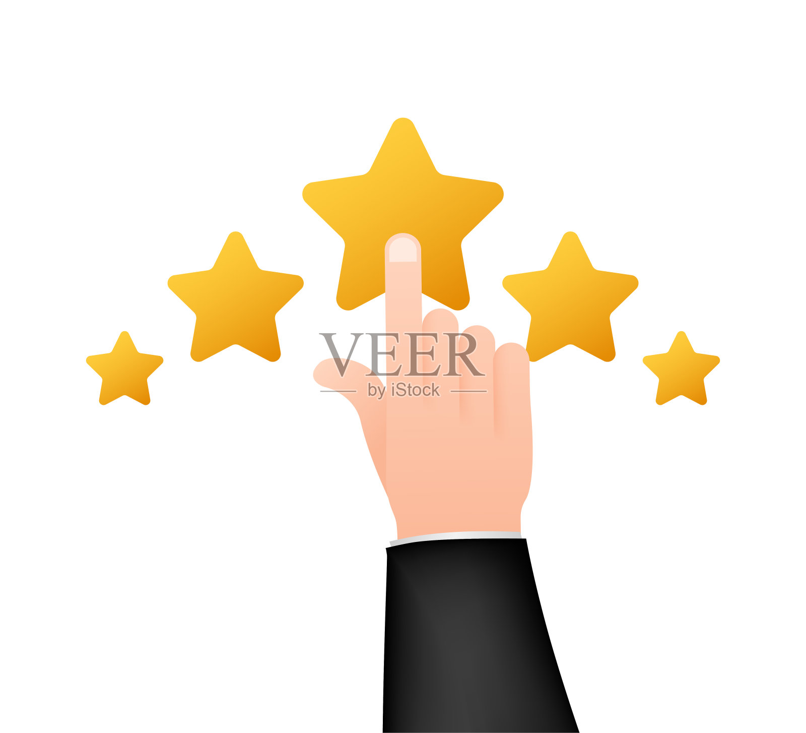 客户评审,可用性评估,反馈,评分系统等等距概念。矢量图插画图片素材