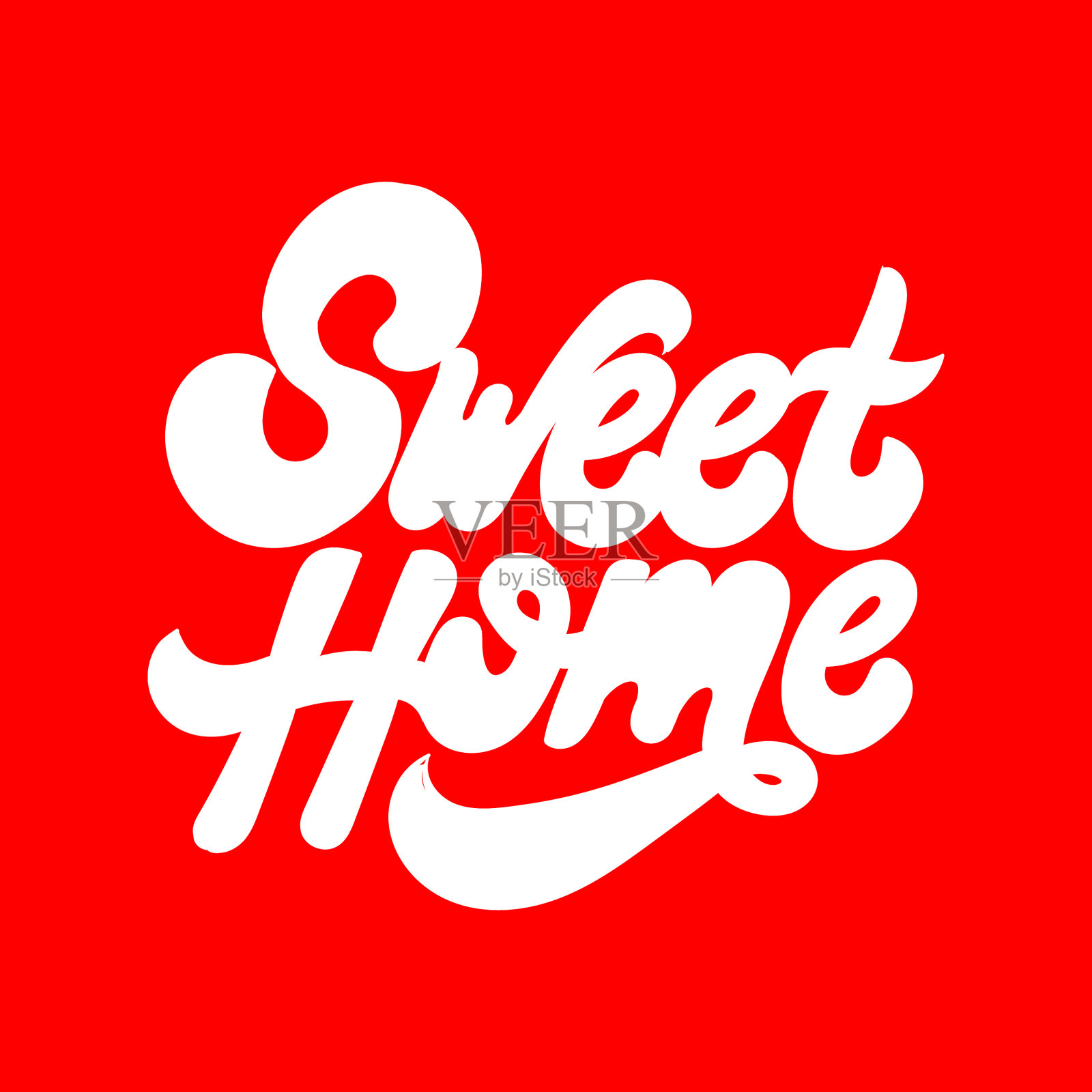 温馨家手绘字母孤立插画图片素材