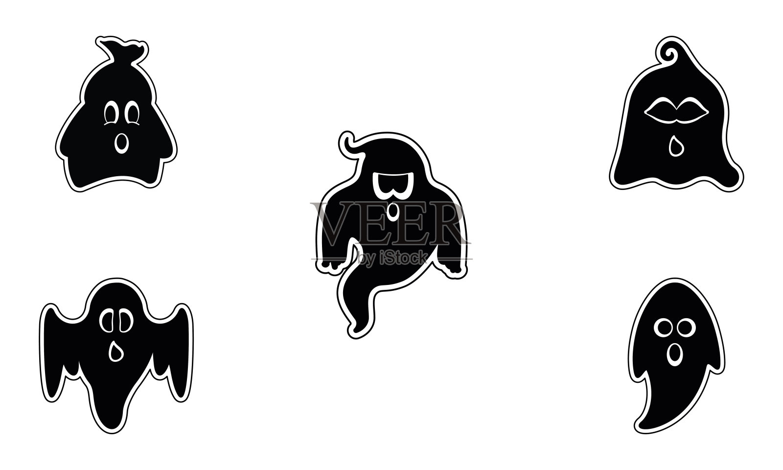 鬼漫画套插画图片素材