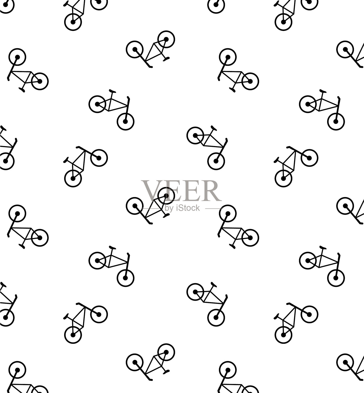 自行车图案无缝自行车背景插画图片素材