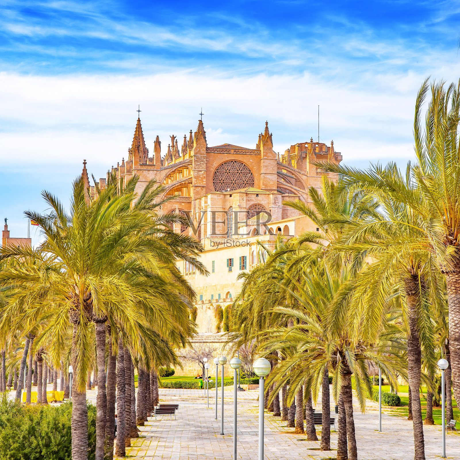 西班牙马略卡岛帕尔马大教堂照片摄影图片