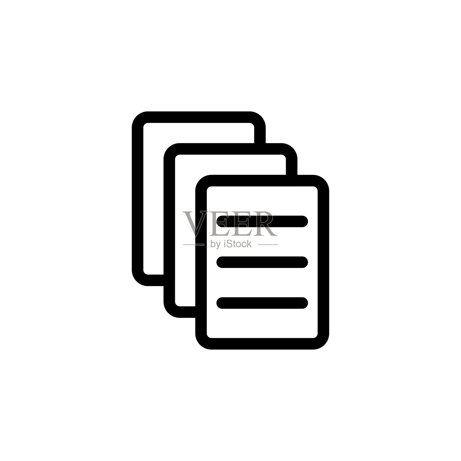 纸图标线条艺术设计图标素材