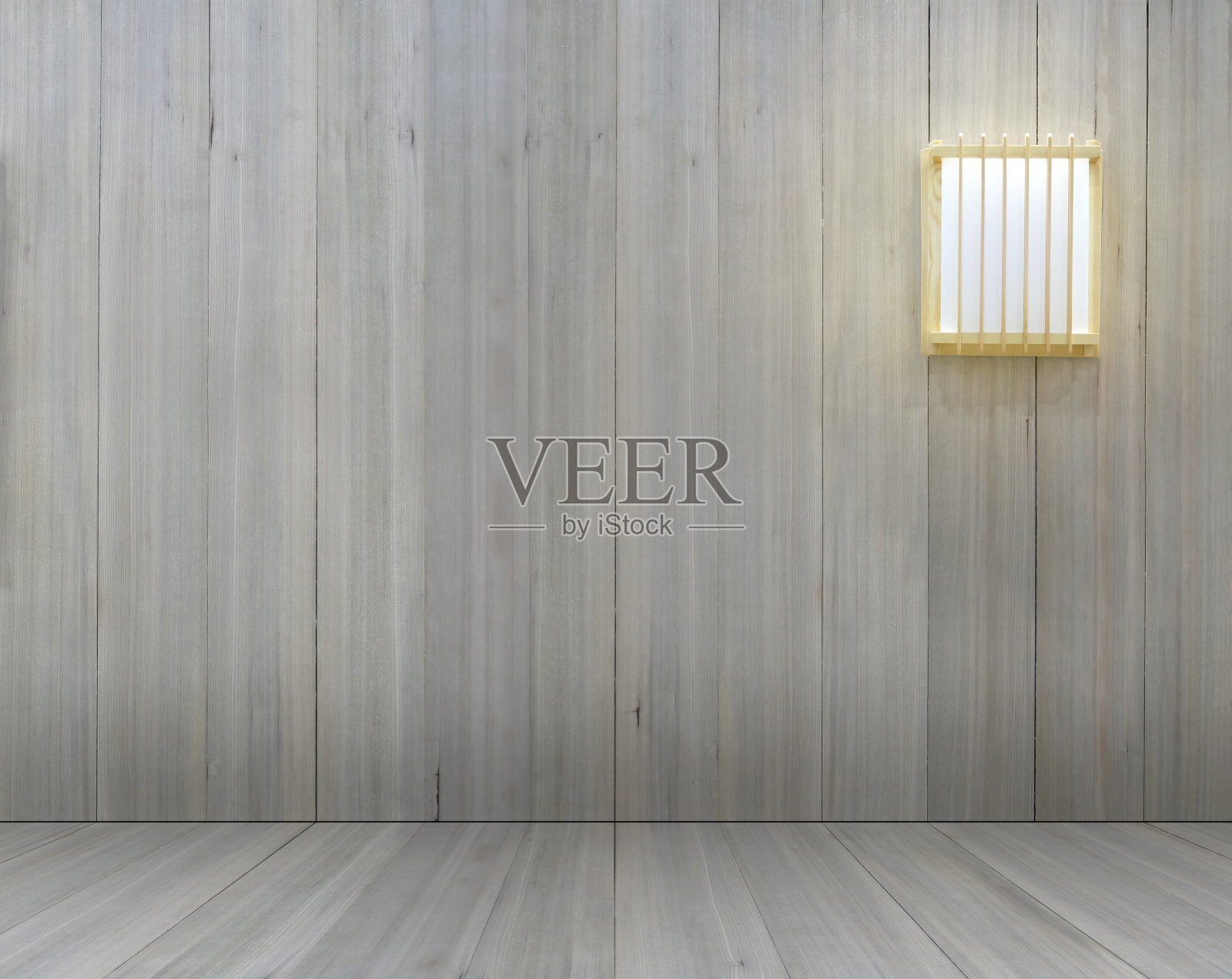 实木墙面地板日式模型。照片摄影图片