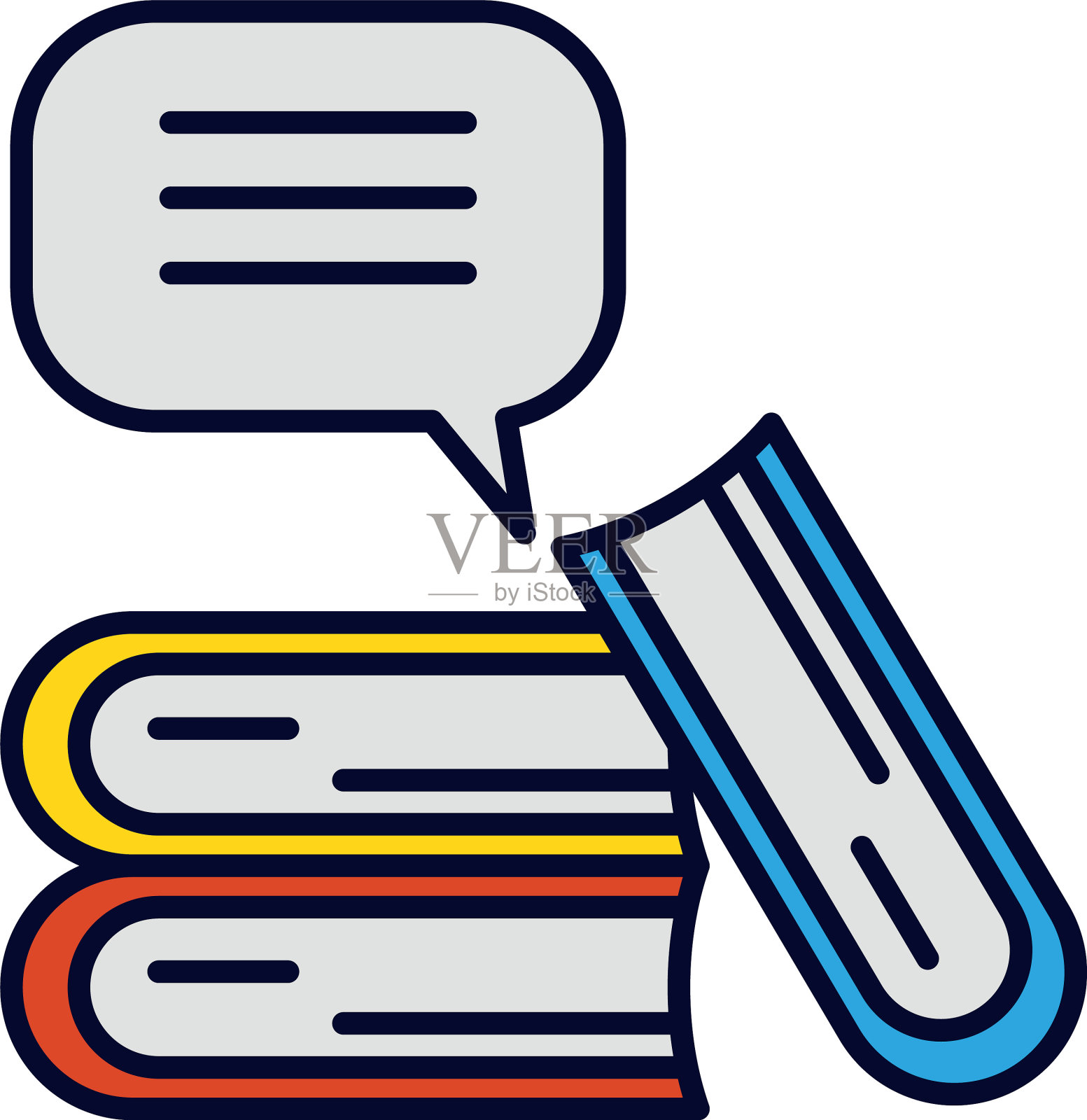 在线教育理念学术书籍设计元素图片