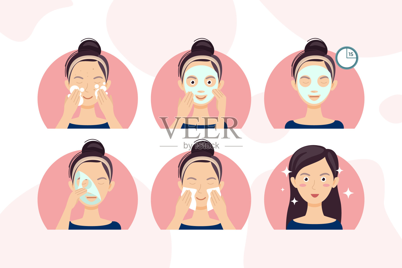 薄片蒙版说明概念矢量插图插画图片素材