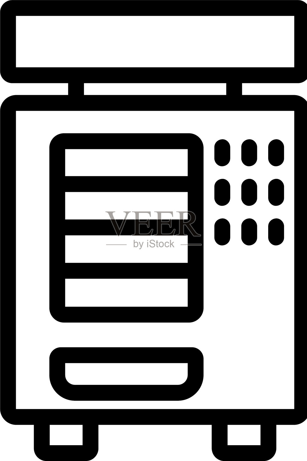 自动贩卖机设备图标轮廓图标素材