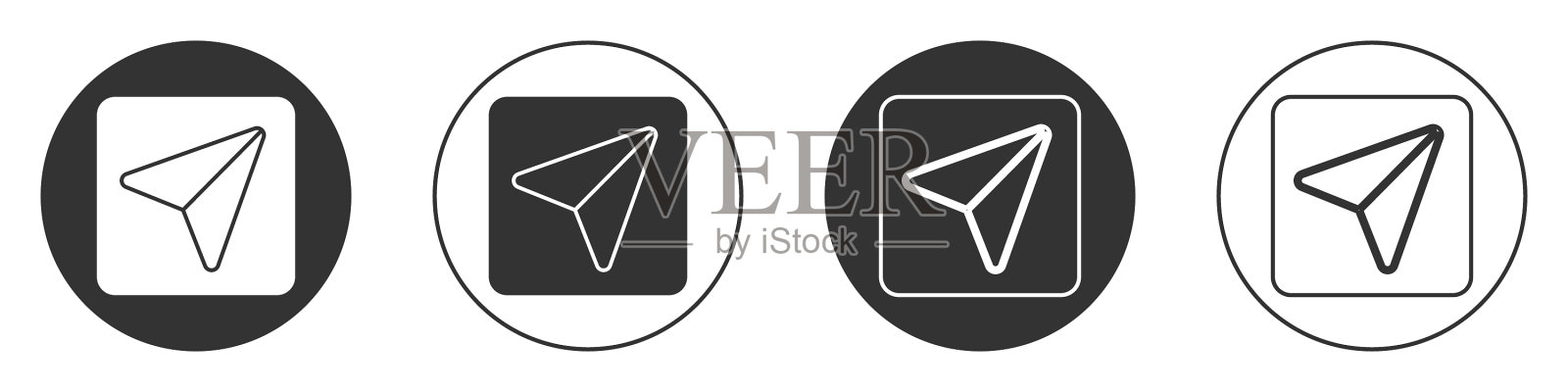 黑色信息图城市地图导航图标图标素材