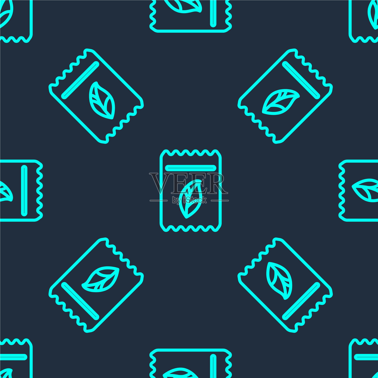 绿线包满了特定植物的种子插画图片素材