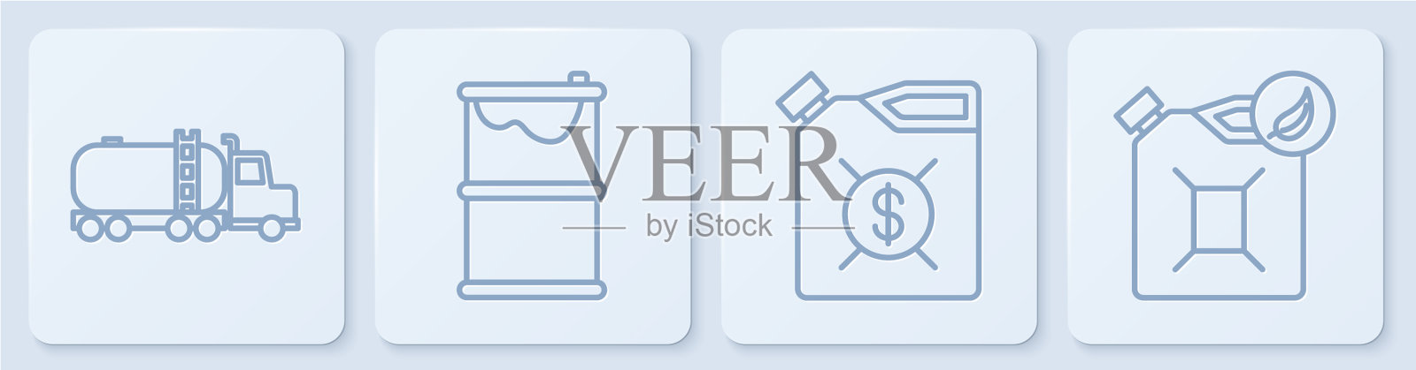 为电机设置线油罐车罐图标素材