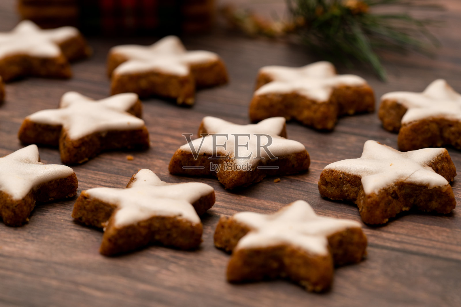 星形圣诞饼干照片摄影图片