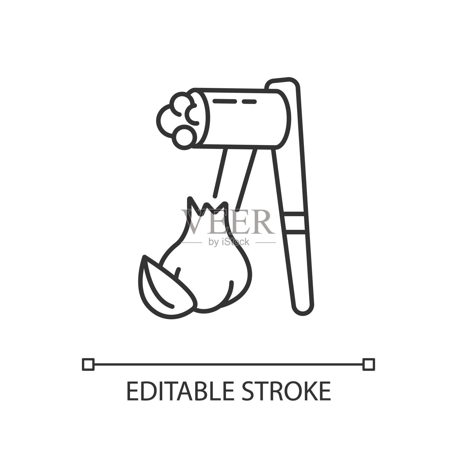 大蒜压线形图标插画图片素材