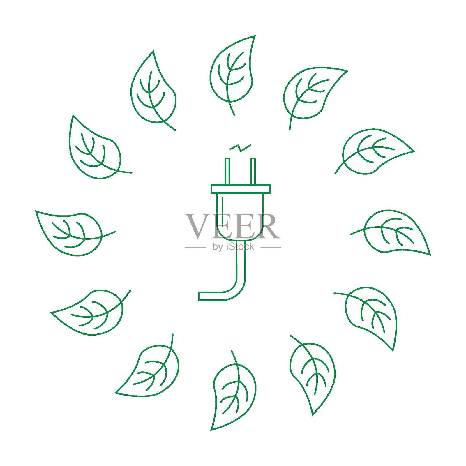 Energy2eco能源绿色图标向量插画图片素材