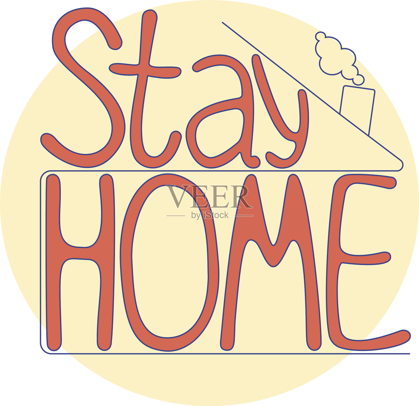 呆在家里插画图片素材