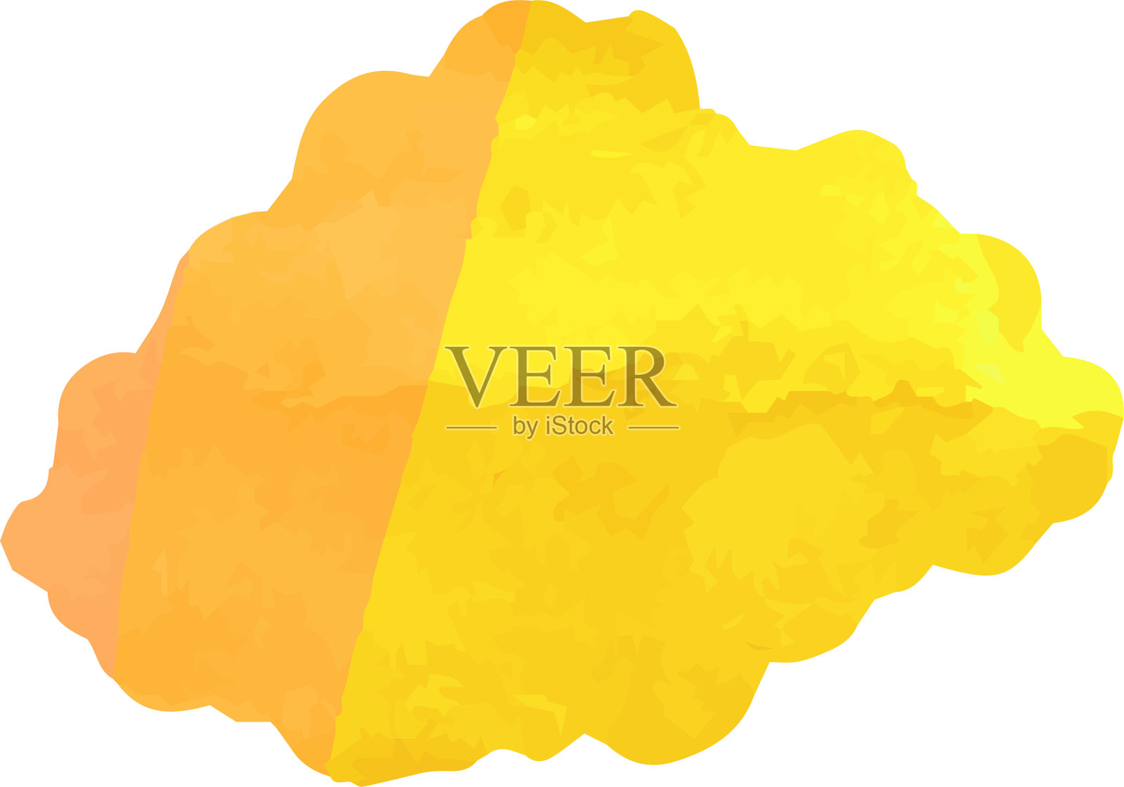 插图的金色水彩日本云彩插画图片素材