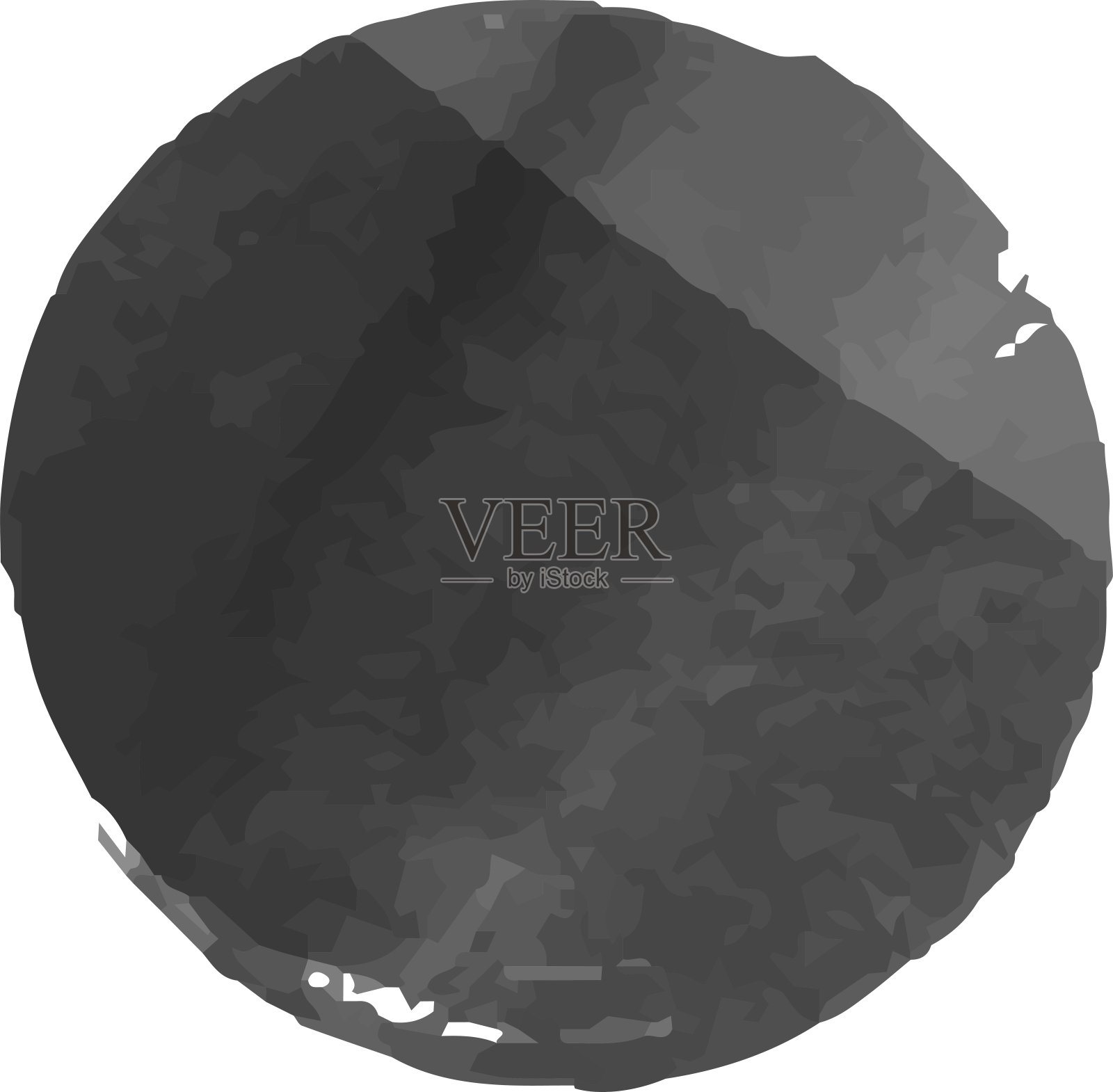 用画笔画的黑色水彩圆圈插画图片素材