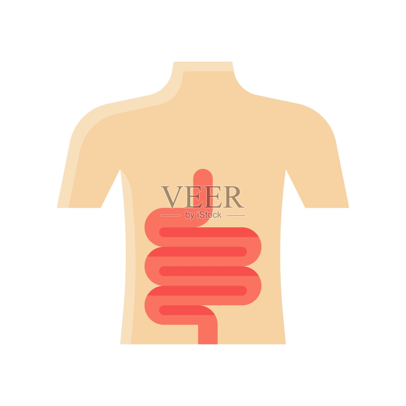 疾病和疾病相关的消化问题病媒,插画图片素材