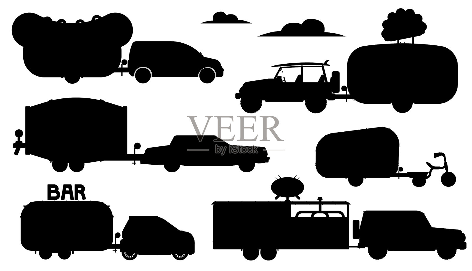 美食大篷车集街头美食大篷车图标素材