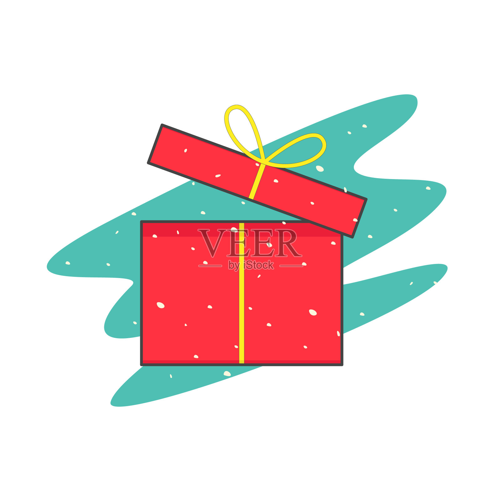 圣诞礼物-新年礼物-矢量股票插图插画图片素材