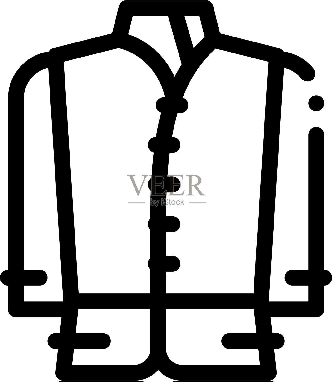 善良的民族男人服装图标轮廓设计元素图片