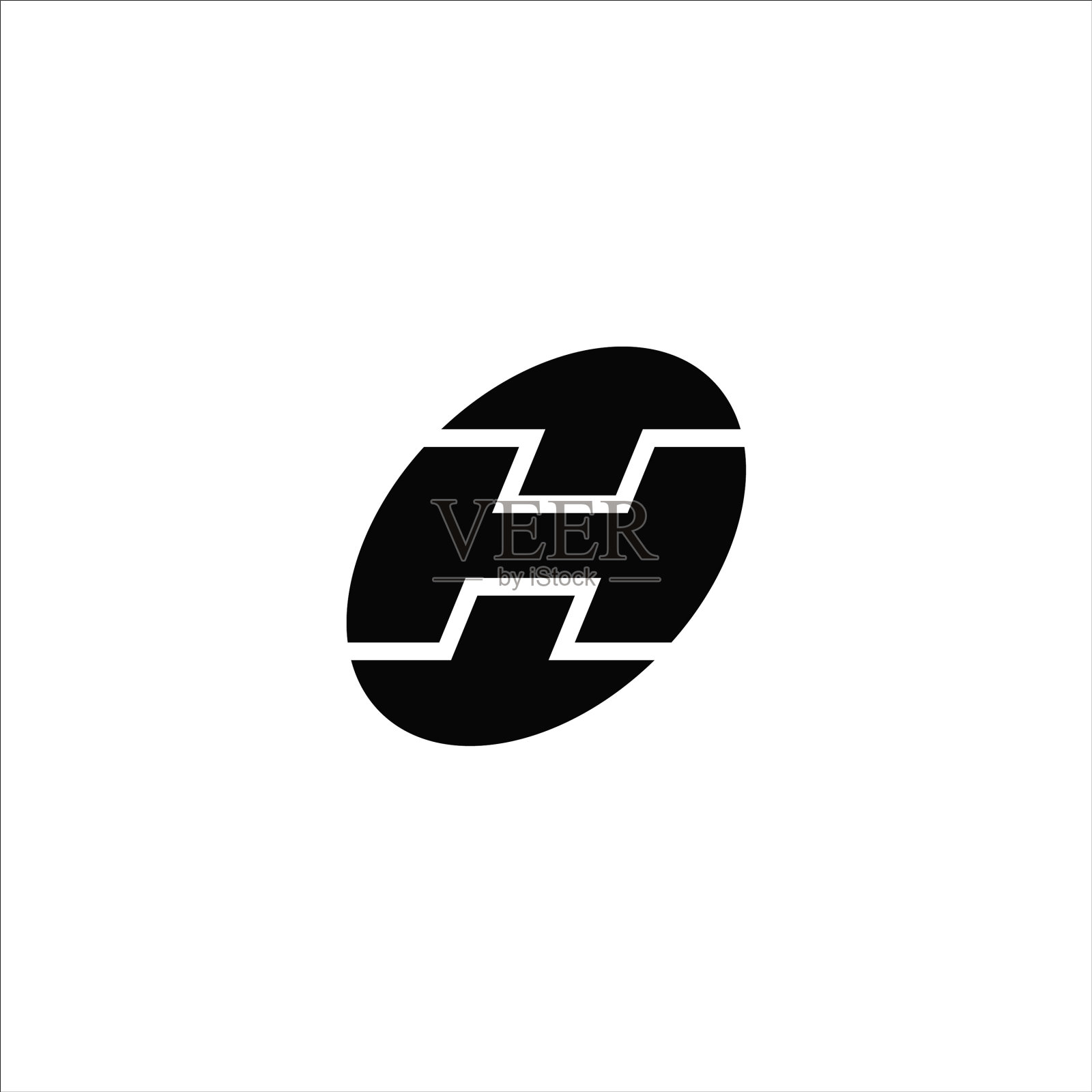 首字母h或hh标志设计模板插画图片素材