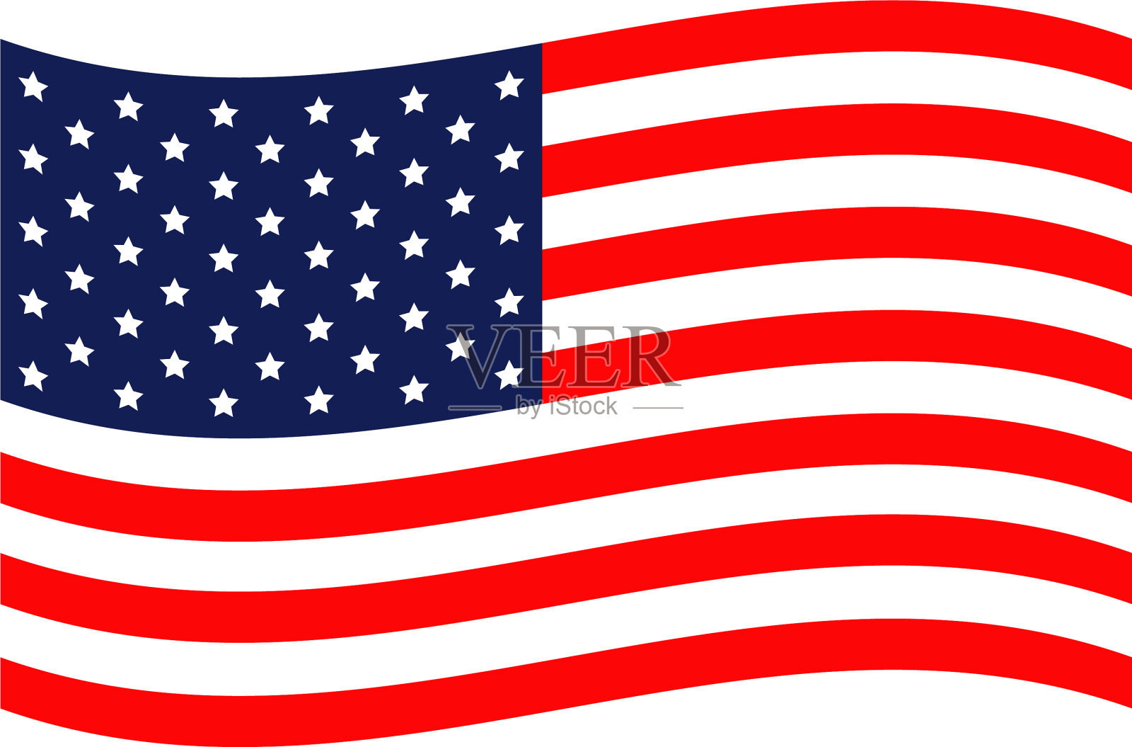 美国国旗图标设计模板插画图片素材