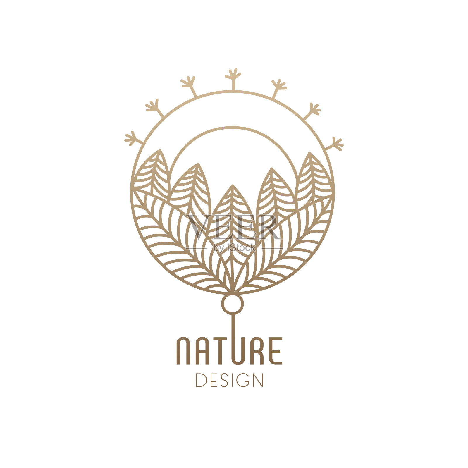 线性标志自然插画图片素材