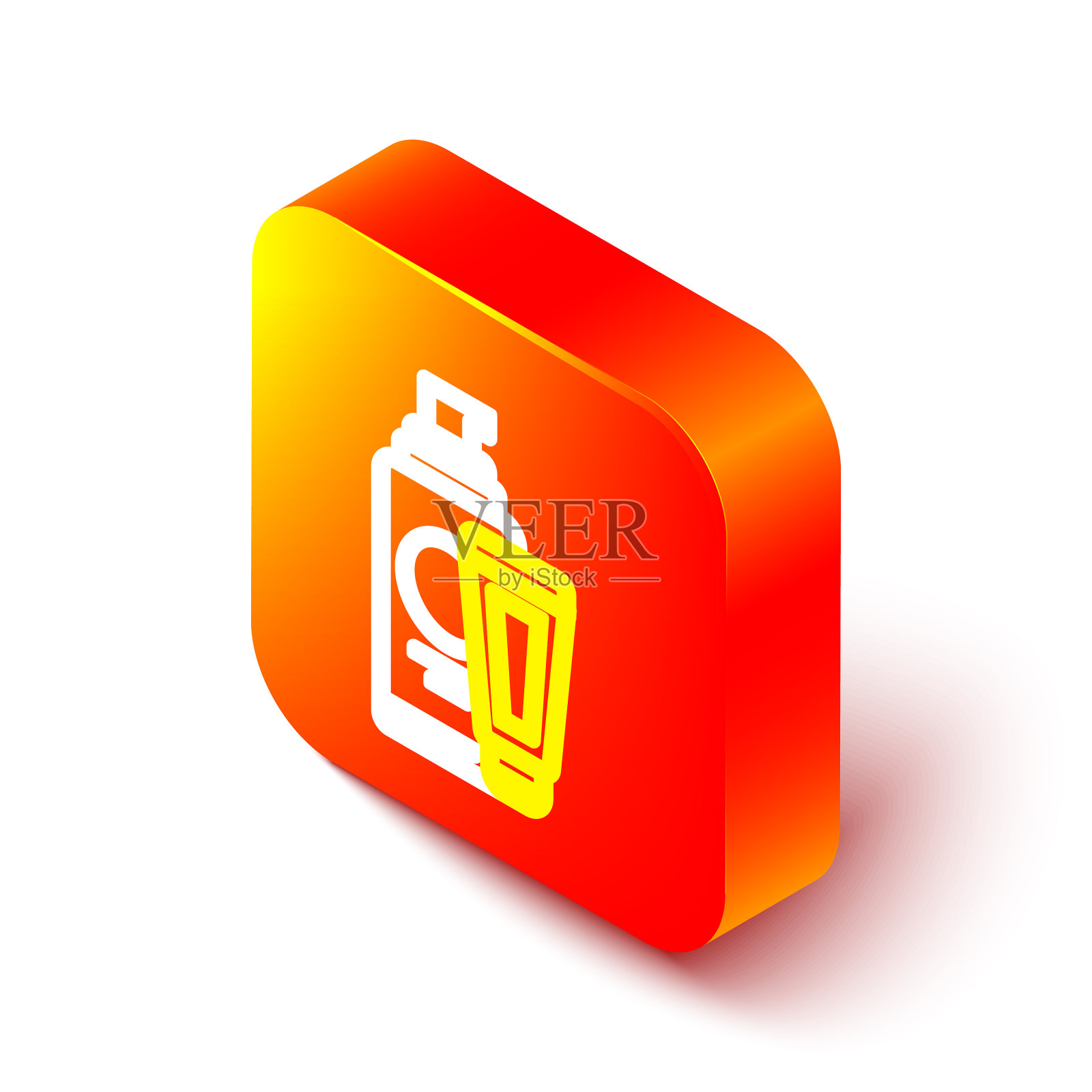 等距线霜或乳液化妆品管图标图标素材