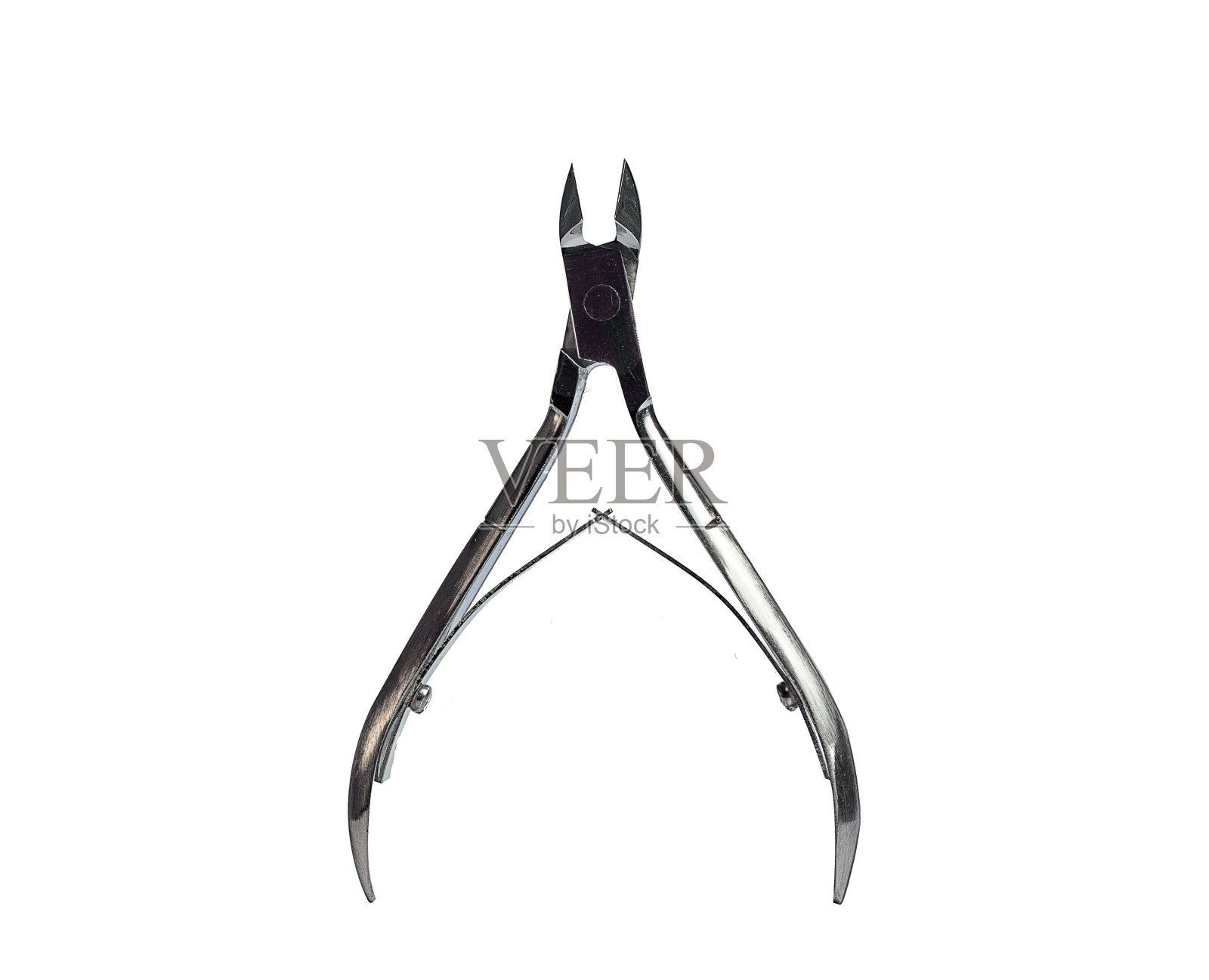 白色背景上的钢剪照片摄影图片