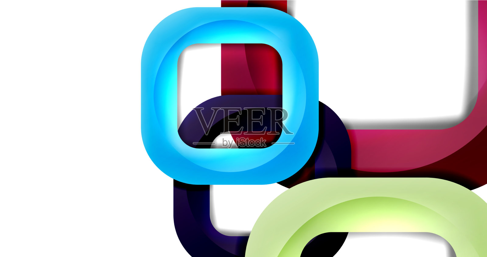 正方形几何抽象背景插画图片素材