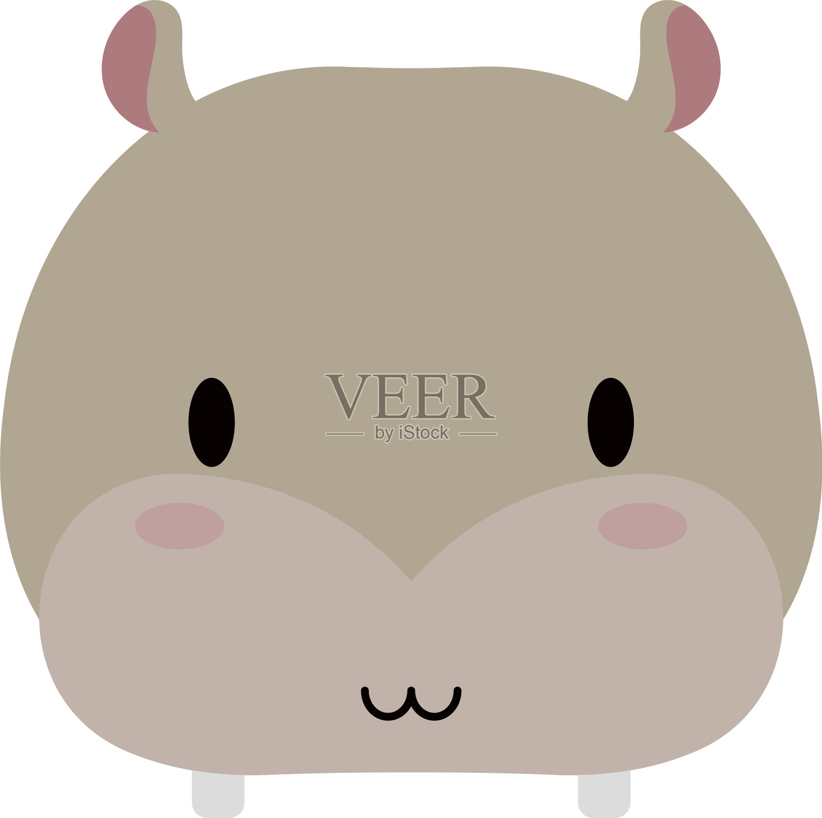 头河马bakawaii平风格图标设计元素图片