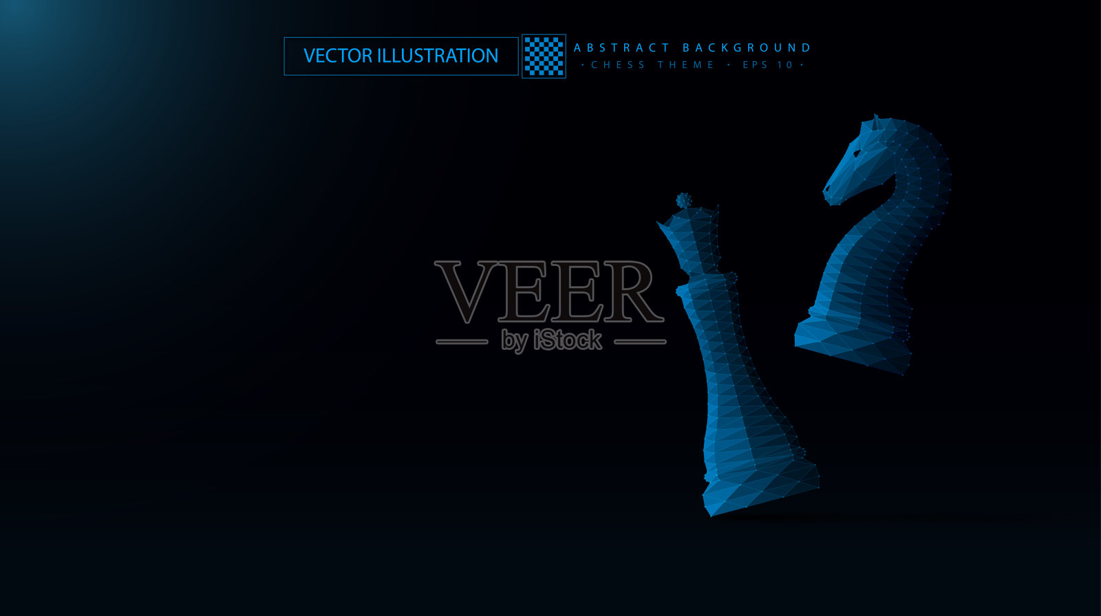 说明:背景为桌面象棋主题。-一子胜二子。这幅插图是用抽象的风格画的。可以用于商业演示和其他事情。插画图片素材