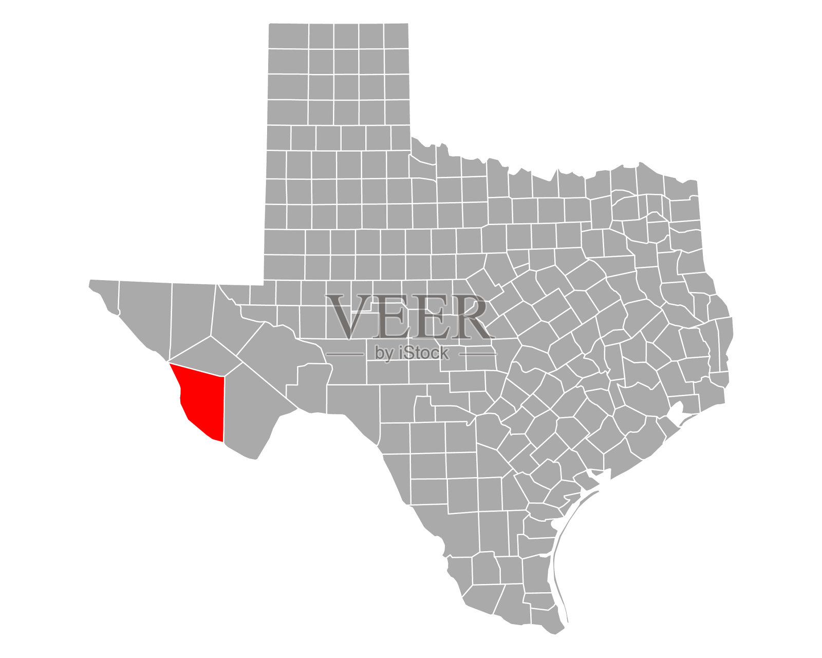 地图在德克萨斯州的要塞插画图片素材