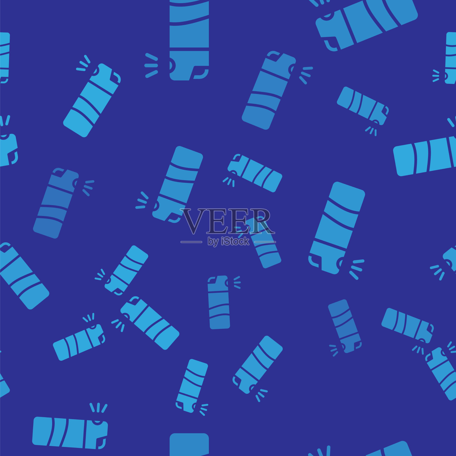 蓝色胡椒喷雾图标隔离无缝模式插画图片素材