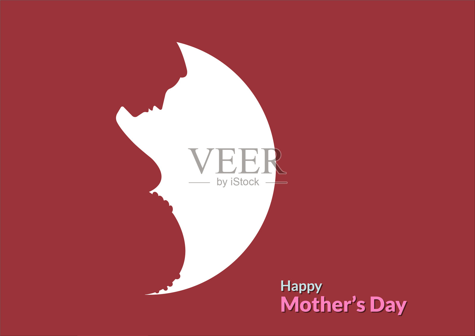 母亲节问候横幅插画图片素材