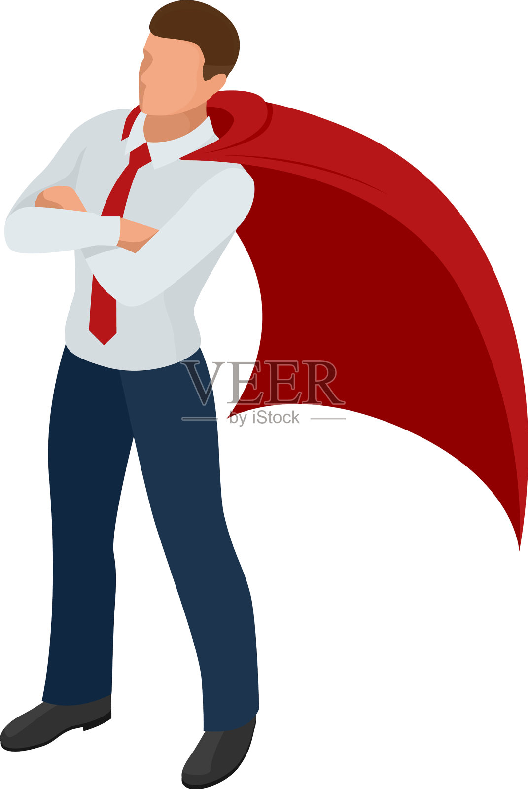 等距商人孤立上写起步设计元素图片