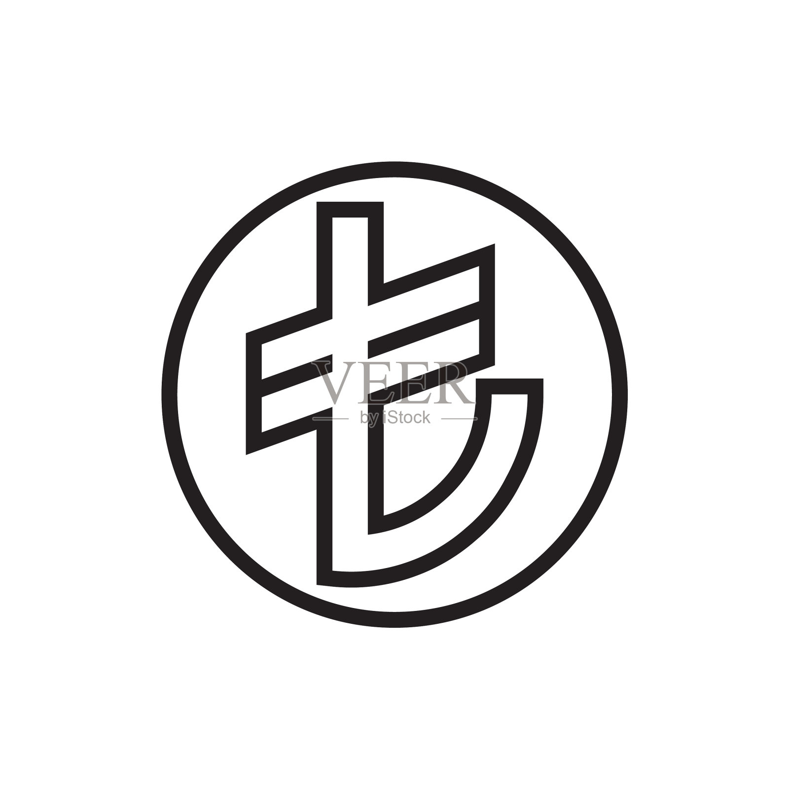 土耳其里拉货币线图标插画图片素材