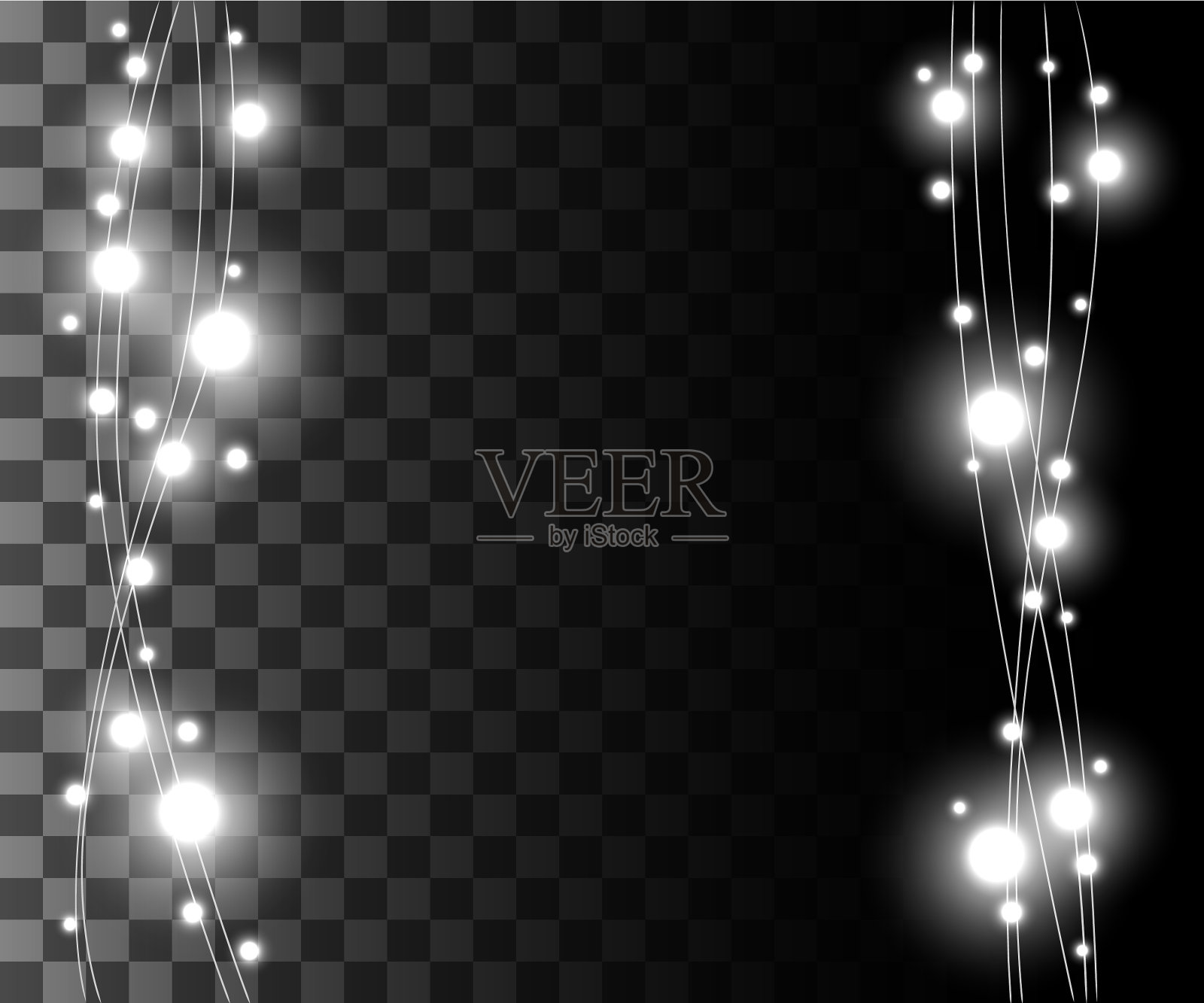 垂直发光灯银色灯泡设计插画图片素材