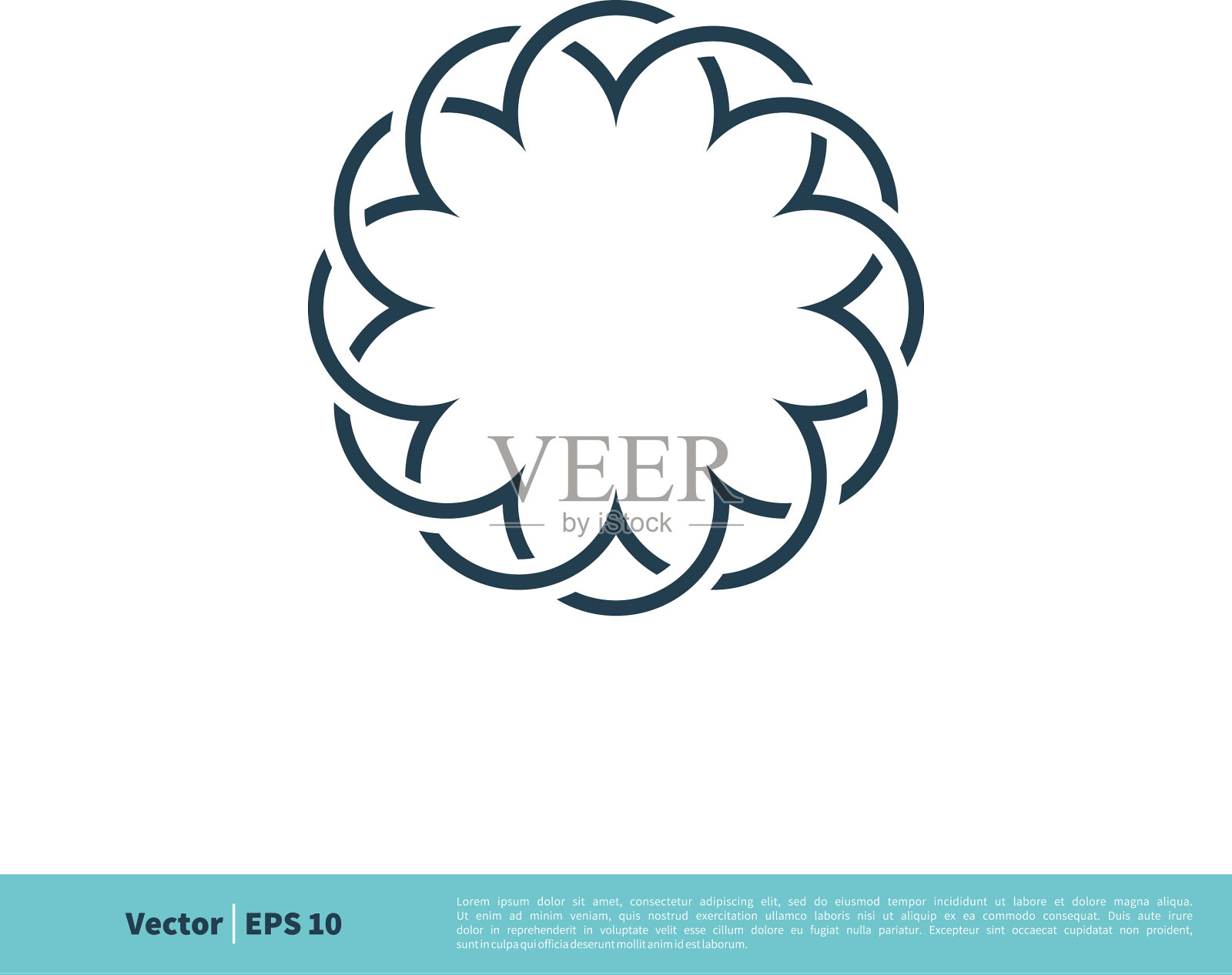 装饰花图标标志模板设计eps 10插画图片素材