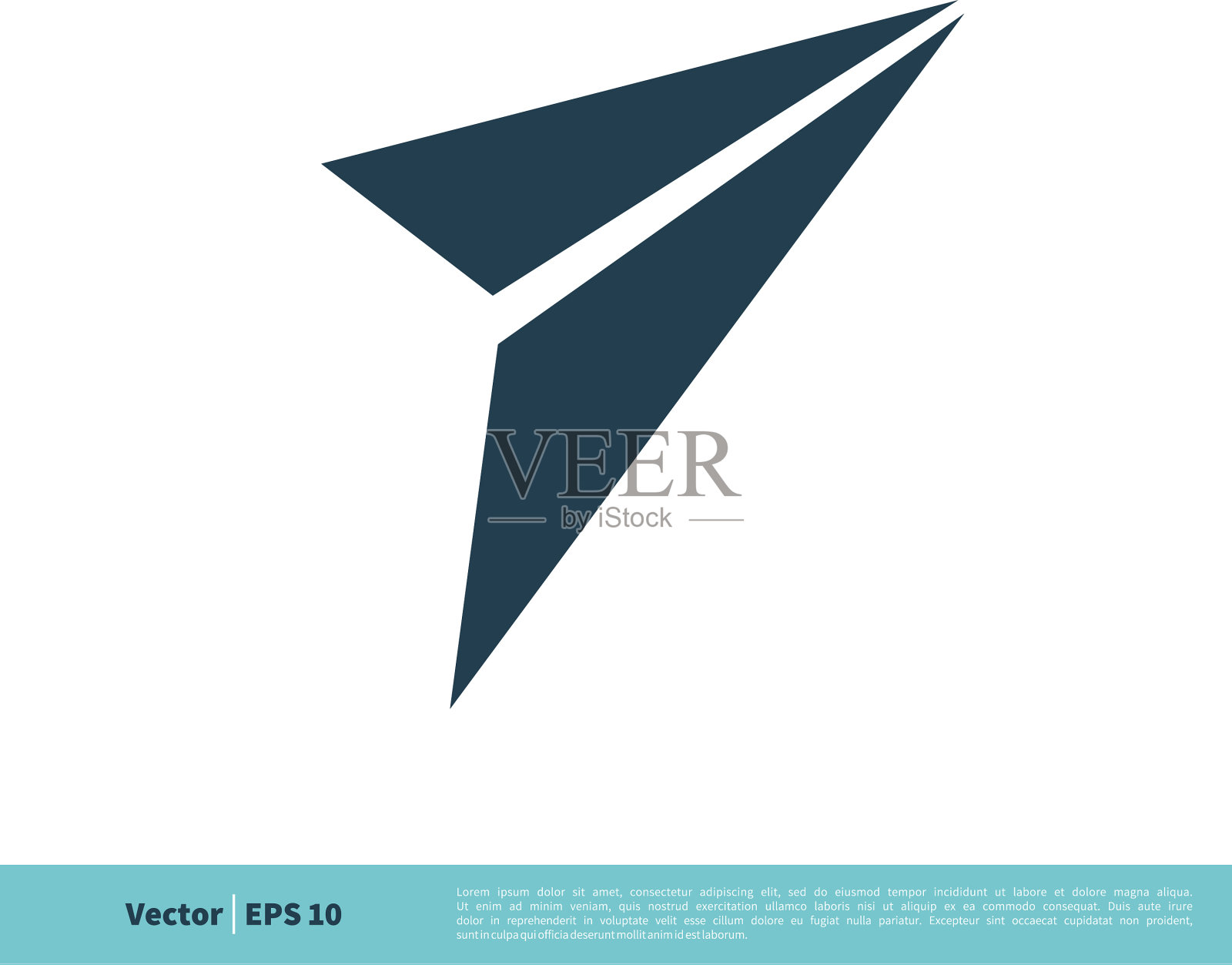 抽象纸平面箭头图标标志模板插画图片素材