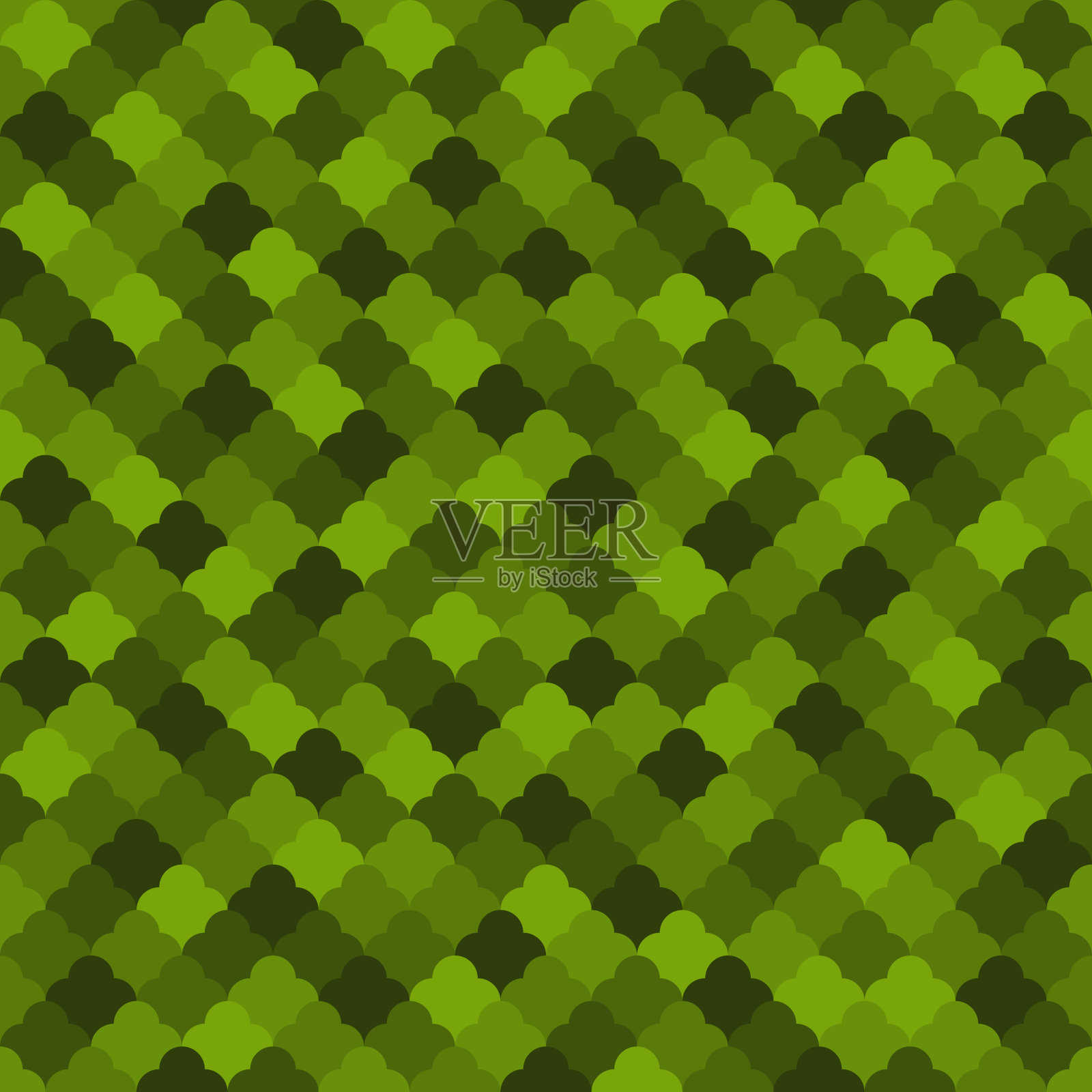 绿色马赛克重复背景。抽象的几何图形。向量无缝模式。样布。包装纸。经典的装饰。现代时尚的纹理。服装设计元素插画图片素材
