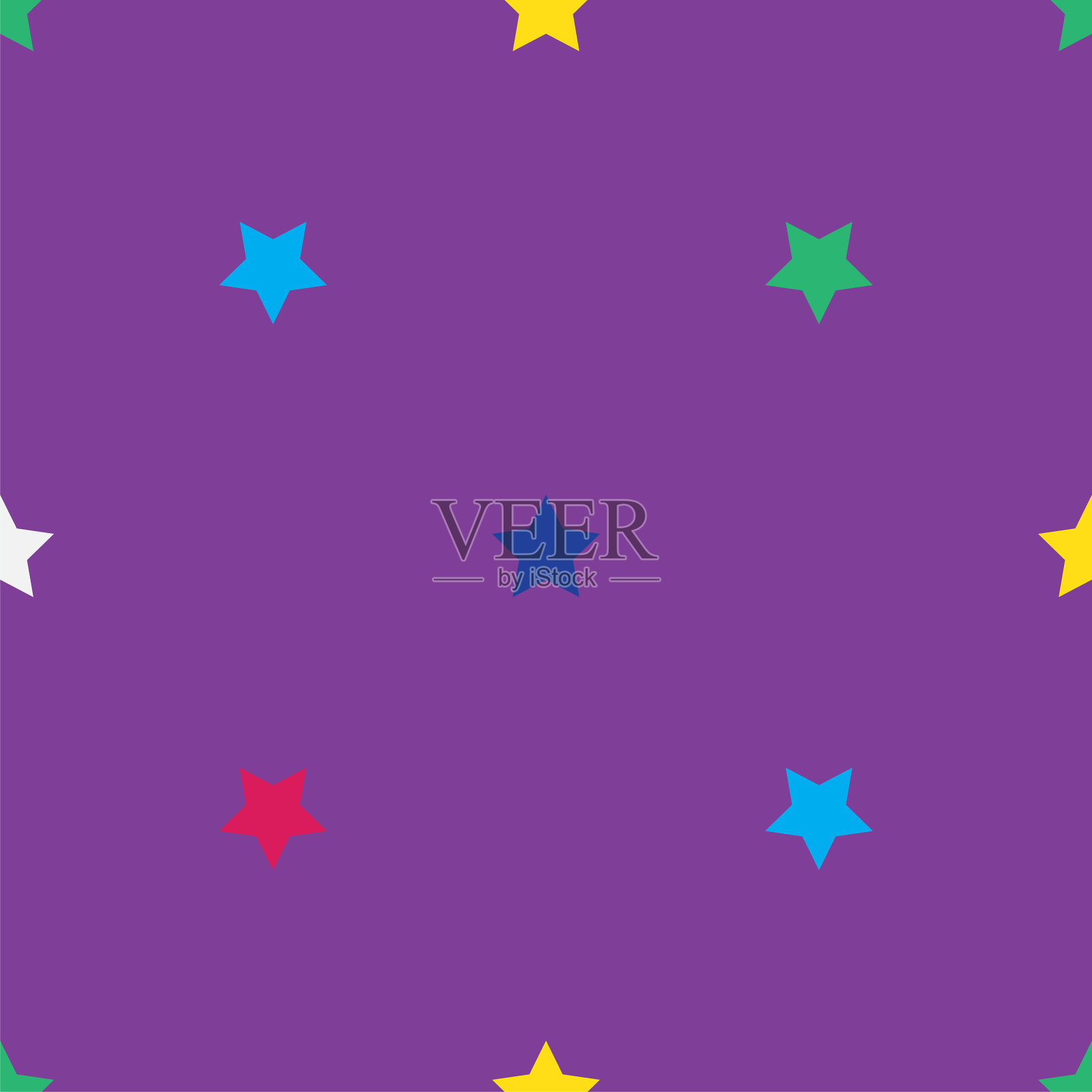 儿童彩色无缝图案可爱图案插画图片素材