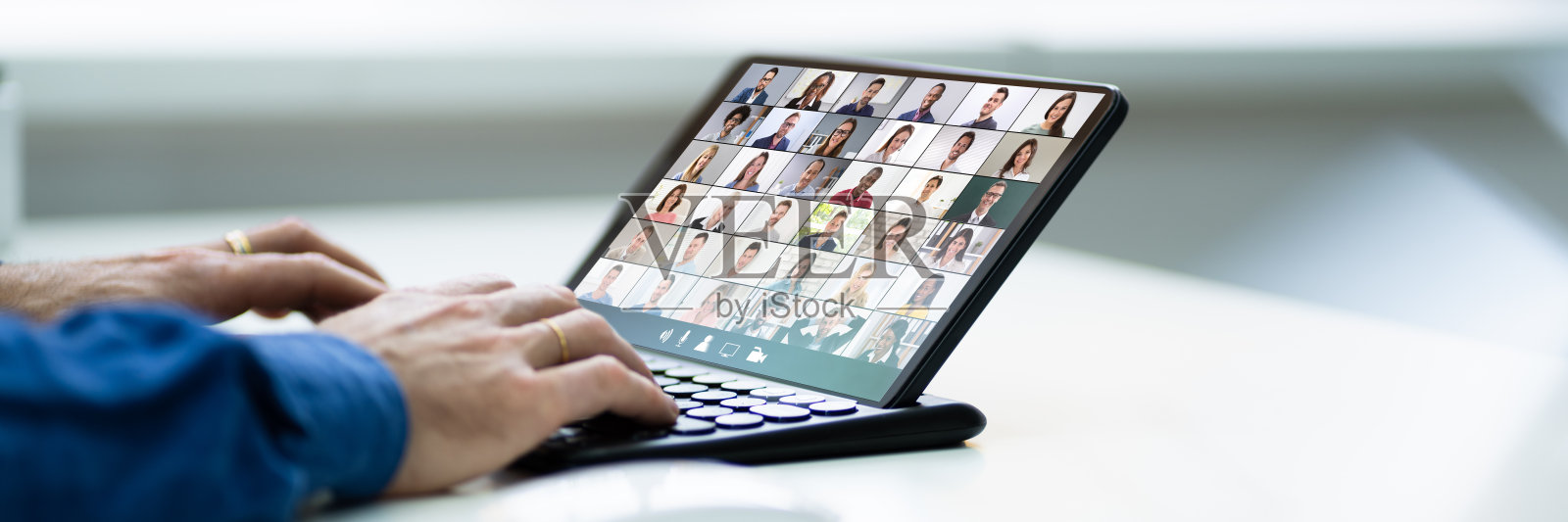 视频会议在线学习网络研讨会照片摄影图片