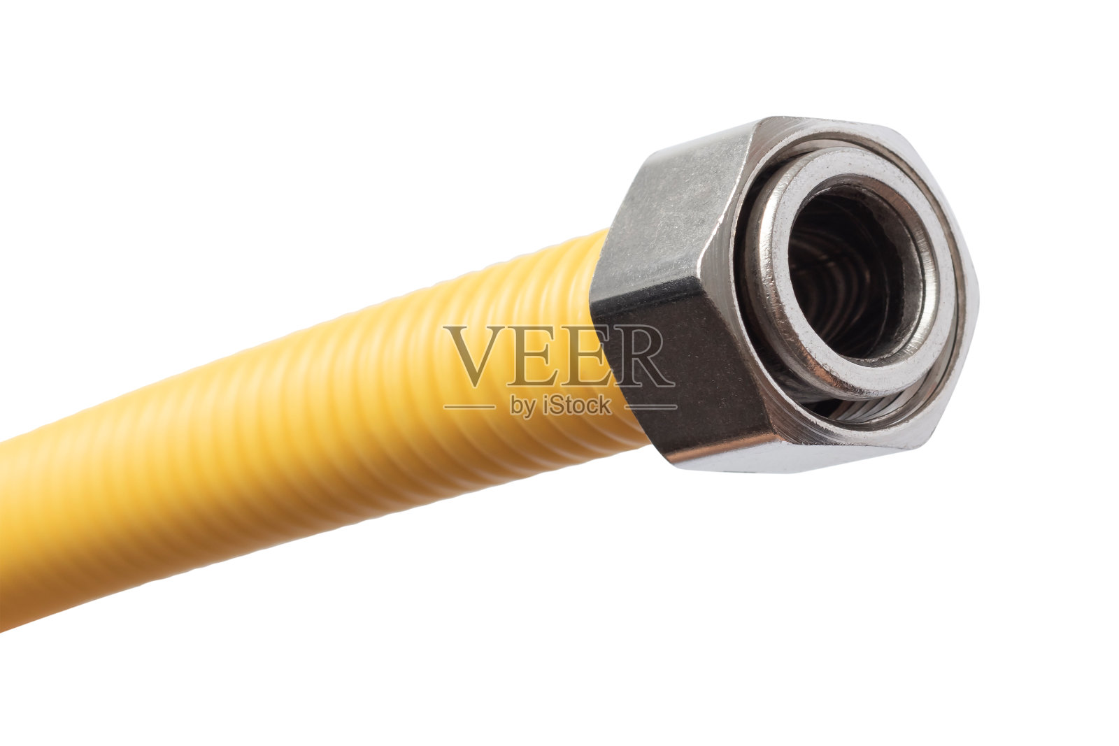 灵活的气体管路连接器。照片摄影图片