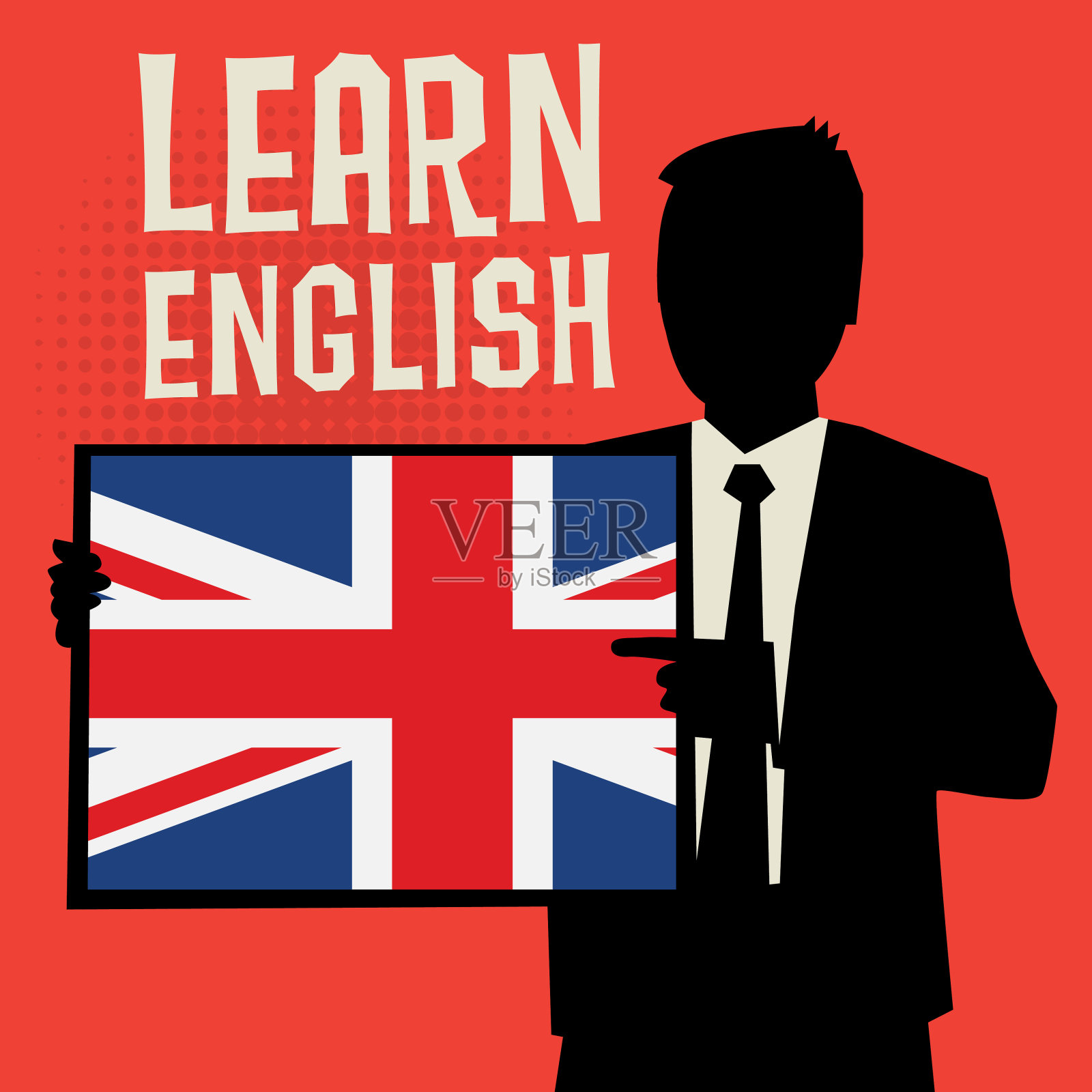 商务概念与课文学习英语插画图片素材