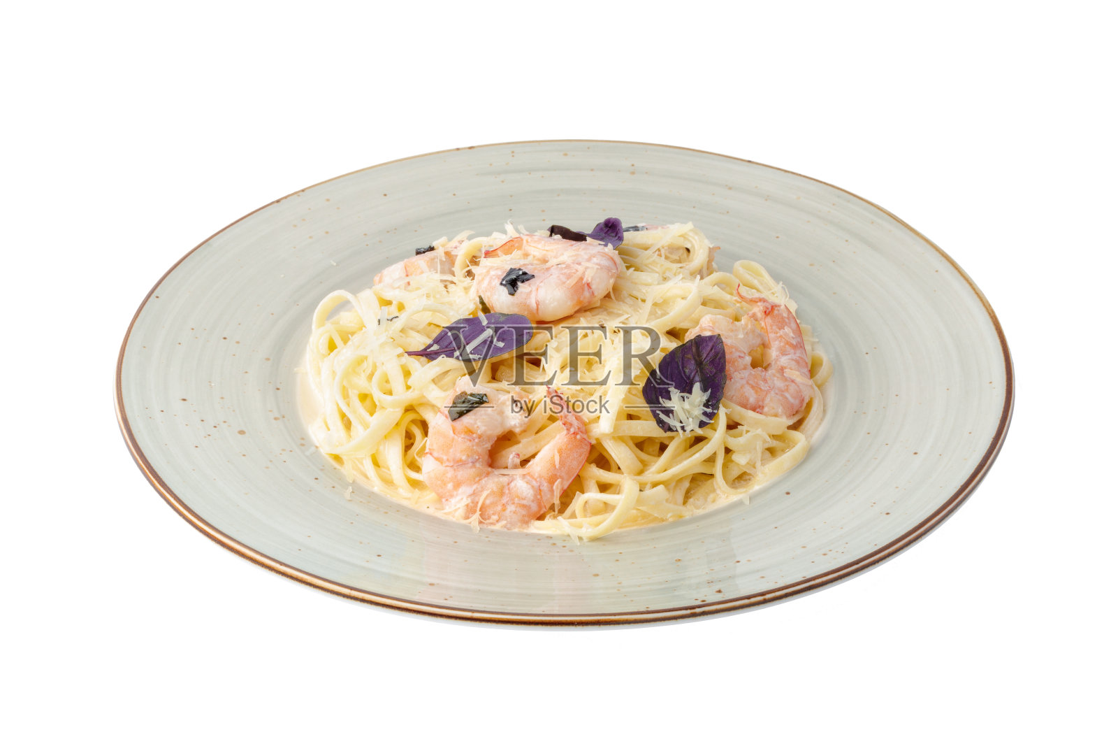 虾仁意大利面,白面照片摄影图片