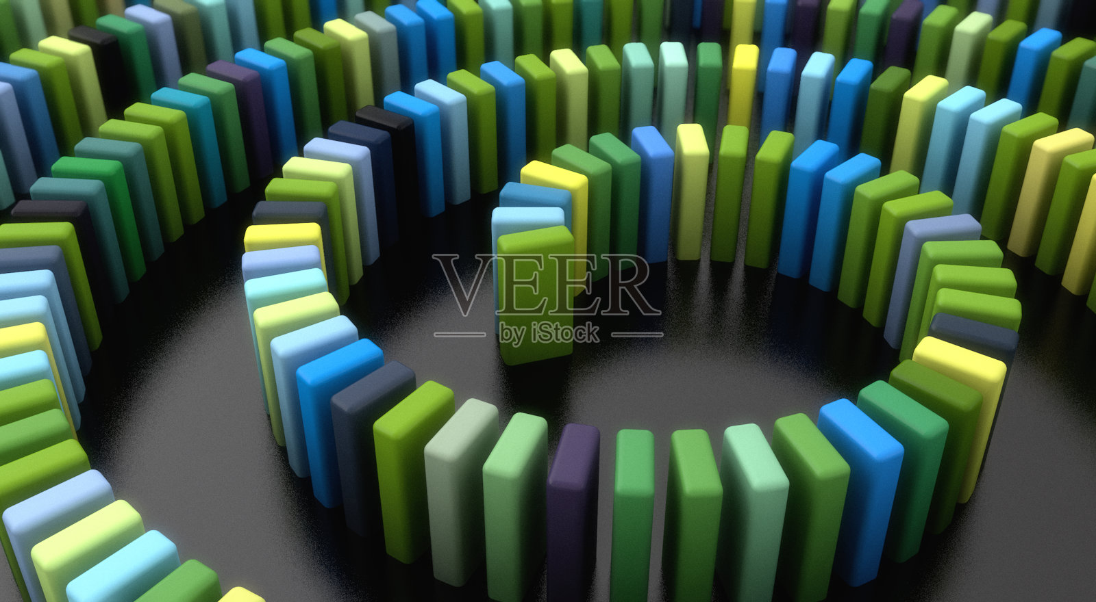 3d渲染多米诺效应下降照片摄影图片