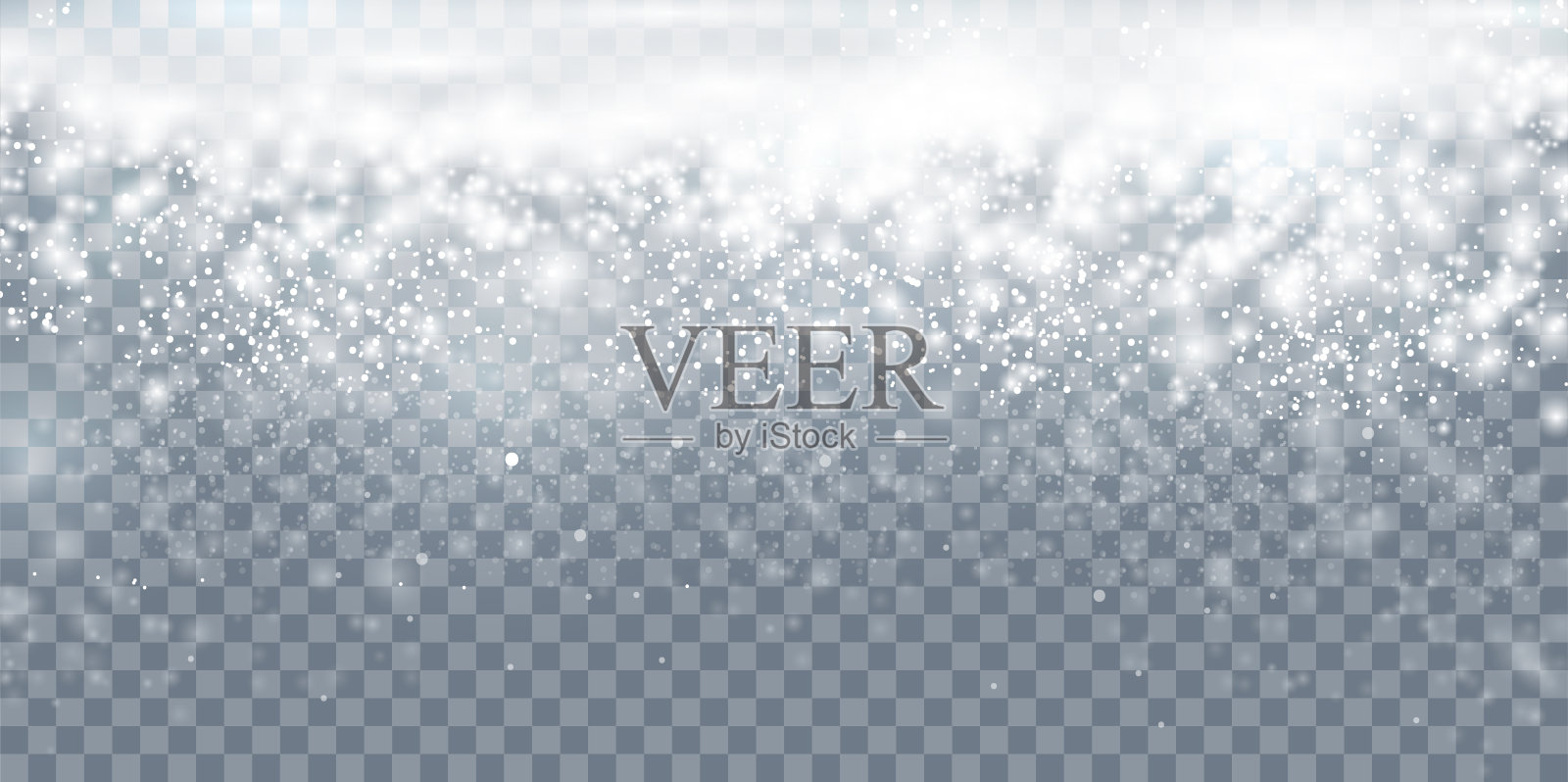 圣诞和新年的背景与飞舞的雪花。透明的效果。现实的例子。插画图片素材