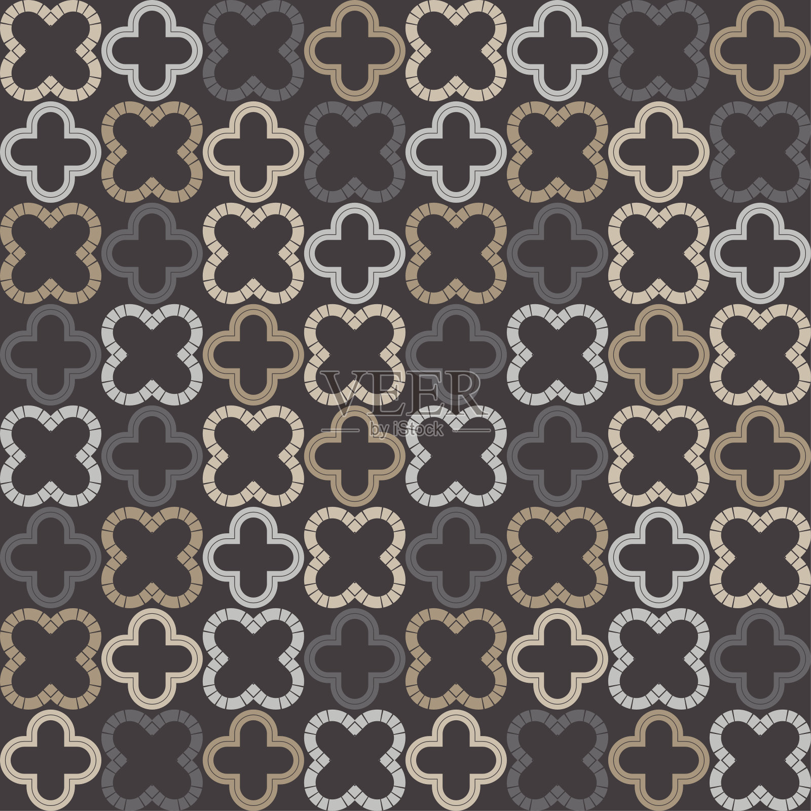 几何形状的马赛克。无缝模式。插画图片素材