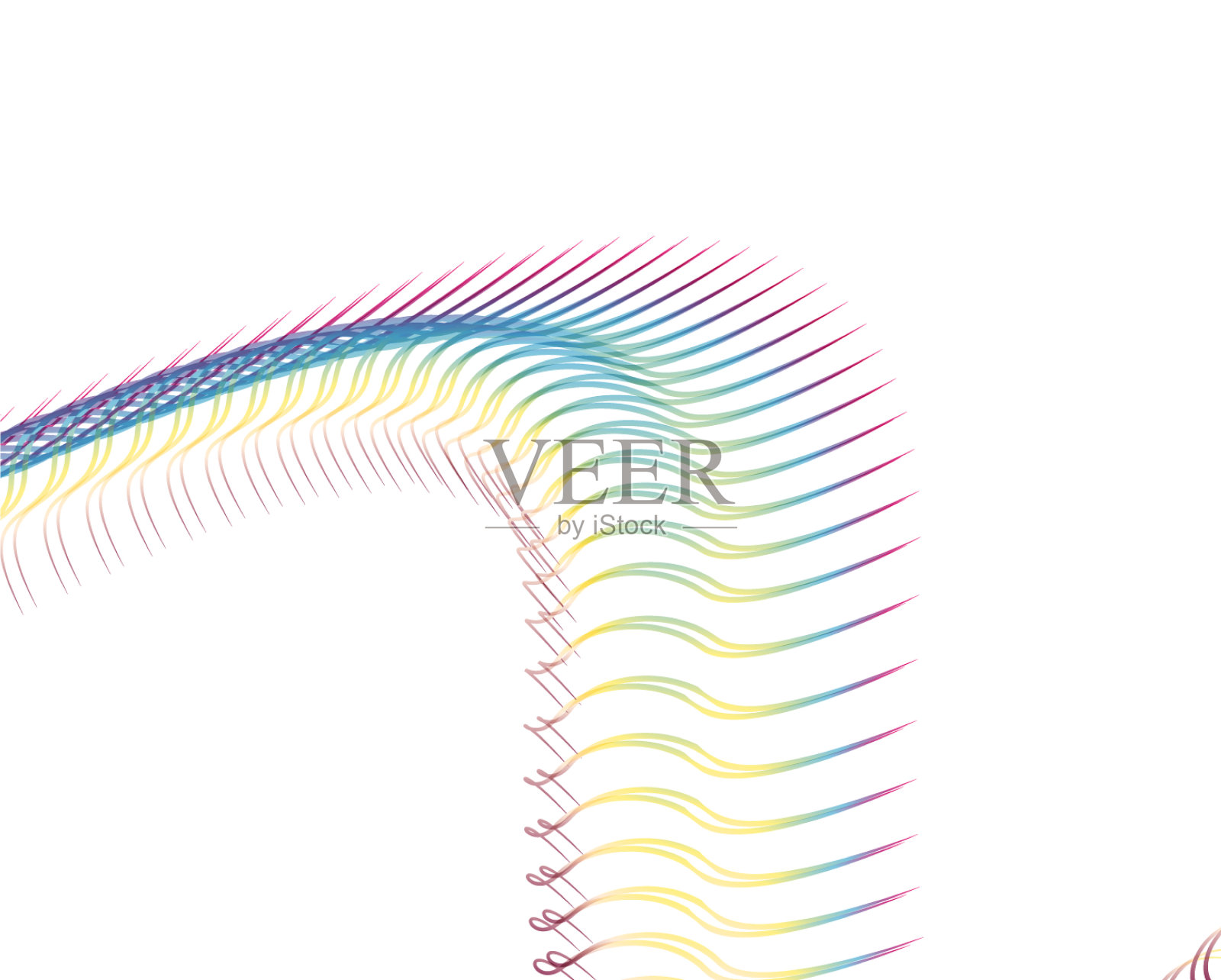 抽象背景混合波线设计插画图片素材