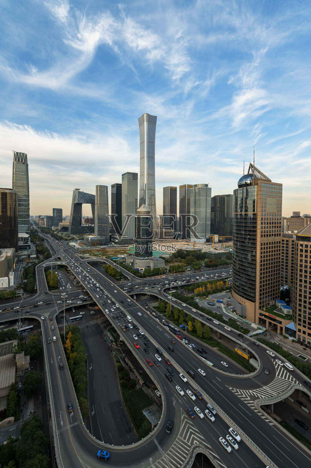 北京中央商务区建筑天际线,中国北京城市风光照片摄影图片